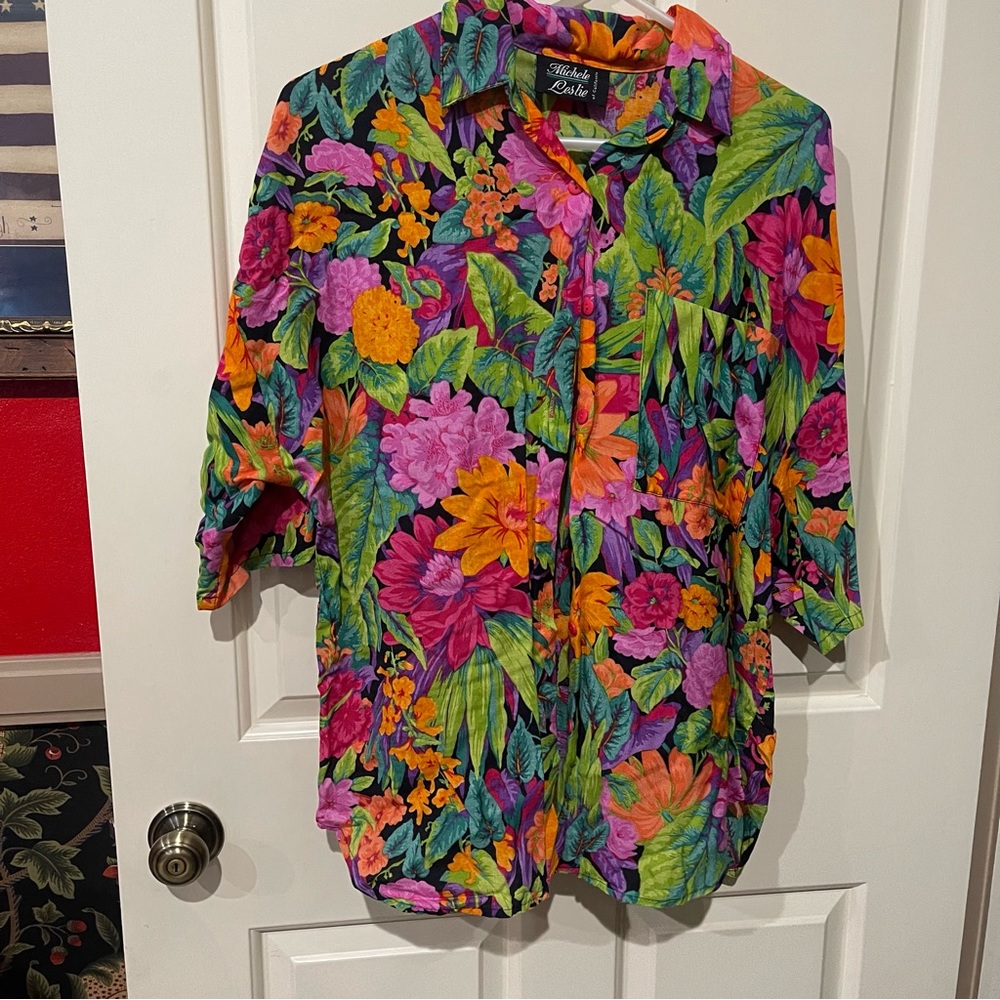 Vintage 1980s Michele Leslie 
16/18 Blouse